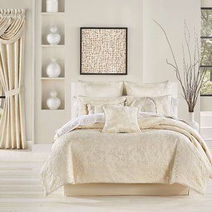 J Queen Blossom Ivory 4-Piece Comforter Set in King- Final Sale